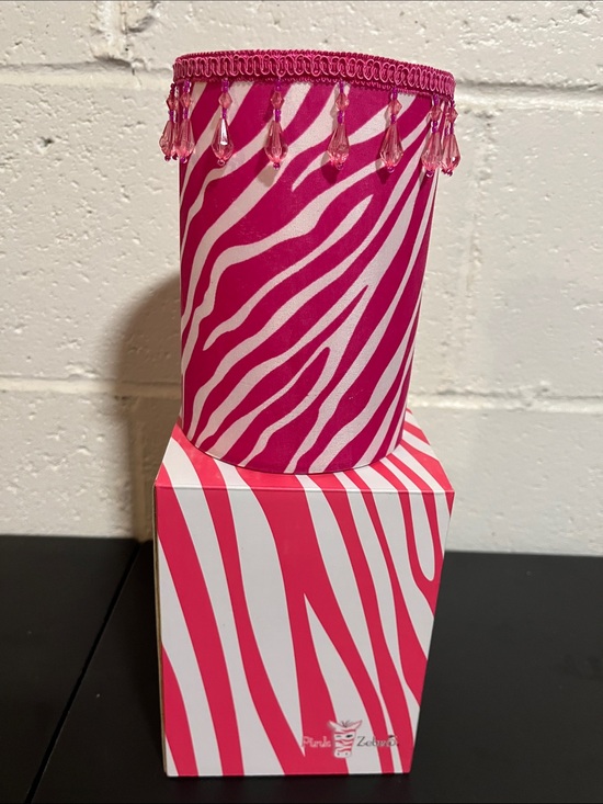 Pink Zebra Other - Pink Zebra Zebra-Striped Decorative Sleeve with Fringe